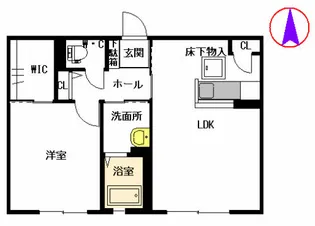 クラヴィエ隼人 Ⅱ棟【1階】の間取り
