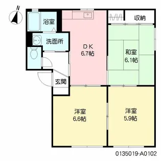 バリュージュ雄希 A棟【1階】の間取り