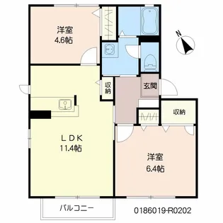 アークガーデン R棟【202号室】の間取り