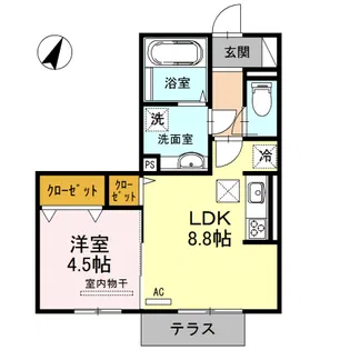 ソフィアこまち【105号室】の間取り