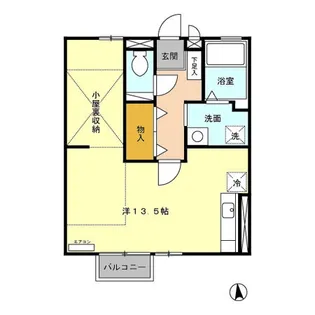 エクレールS【2階】の間取り