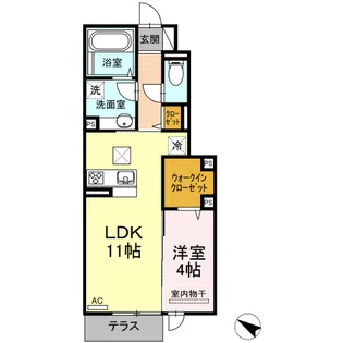 シェノア宮内【1階】の間取り