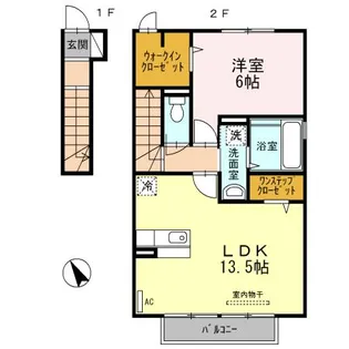 Dー国分中央【2階】の間取り