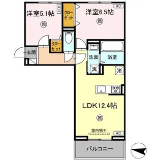 DーRESENA吉野【1階】の間取り