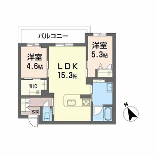WITHPLUS天保山公園【3階】の間取り