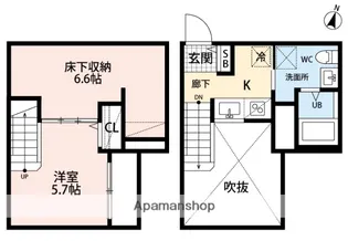 CRASTINE鹿児島【1階】の間取り