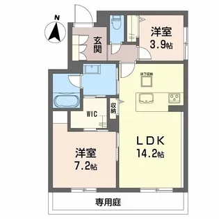 鹿児島県鹿児島市谷山中央5丁目【マンション】の間取り