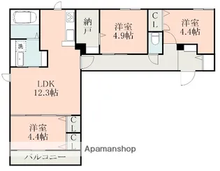 フォルトゥーナⅡ【3階】の間取り