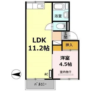 ホワイトハイツ牧田【2階】の間取り