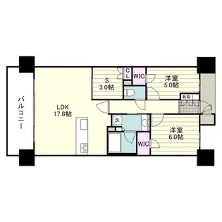 MJRザ・ガーデン上荒田【0203号室】の間取り