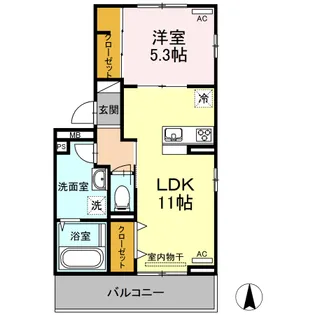コーラル【2階】の間取り