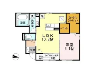 HAPPY FOREST A棟【102号室】の間取り