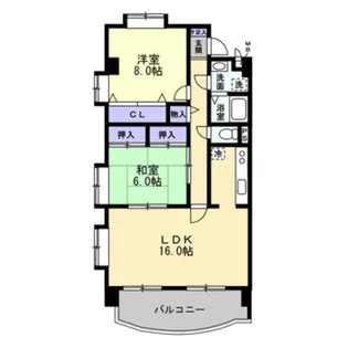プラセル藤川【206号室号室】の間取り