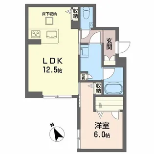 エリーズコート 宇宿【1階】の間取り
