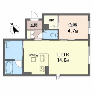 エリーズコート 宇宿【1階】の間取り
