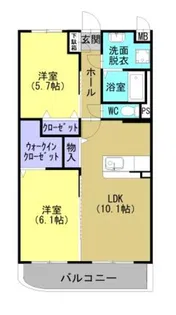 ベーシック山下町1762【4階】の間取り