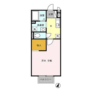 オリエントモナリエ【2階】の間取り