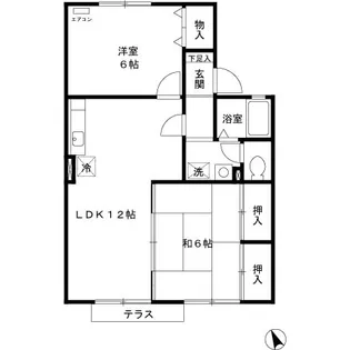 セジュール上野【1階】の間取り