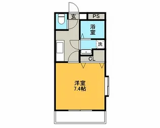 PARK SIDE 葉月館【0403号室】の間取り