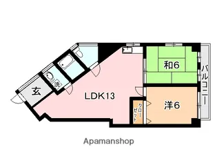 ラ・ペジブルビル【303号室】の間取り
