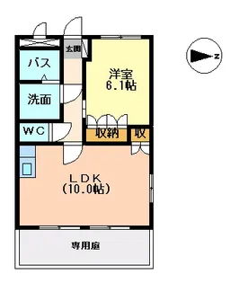 スモールガーデン 巧【2階】の間取り