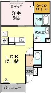 ルナステイト【103号室】の間取り