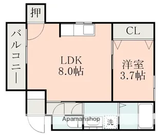 サンリアン柳町【6階】の間取り