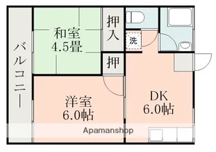 楠ヶ台荘【2階】の間取り
