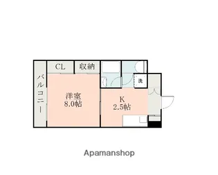 東カングランドマンション第一南林寺シーサイド【802号室】の間取り