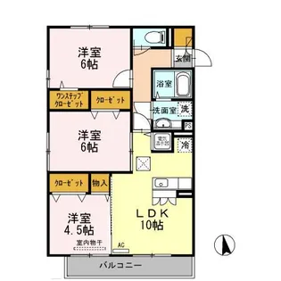 セジュールサンセール【1階】の間取り