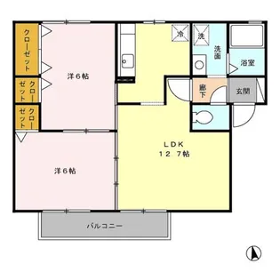 コスモヒルズ【1階】の間取り