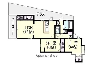 メロー冷水【1階】の間取り