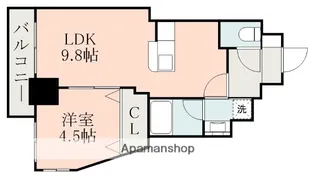 グランパルク梓館【7階】の間取り
