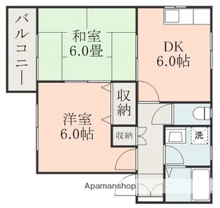 ボヌールF【2階】の間取り