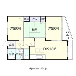 第1梶原ハイツ【1階】の間取り