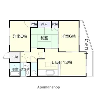 第1梶原ハイツ【2階】の間取り