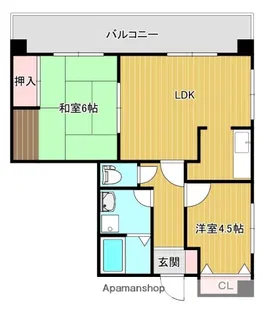 ユウキマンション【2階】の間取り