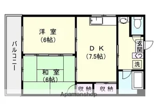 SKコーポ原良【2階】の間取り