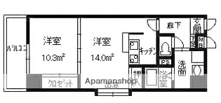 1LDKの間取り画像