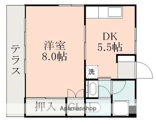 シングルハイム中村【1階】の間取り