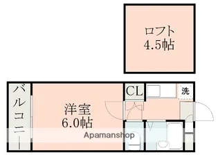 アップルハウス紫原Ⅰ【102号室】の間取り