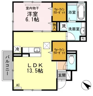 クレール武岡【1階】の間取り