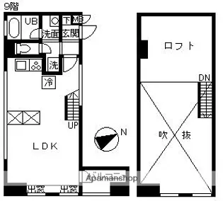 フォンス上之園【9階】の間取り