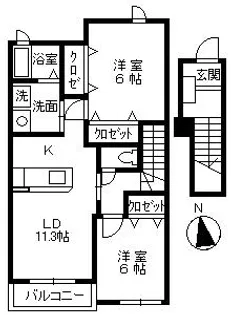 プロムナードⅢ【2階】の間取り