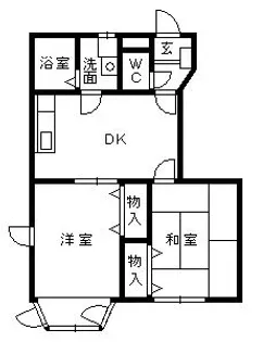 グリーンゴーバル宮内B【1階】の間取り