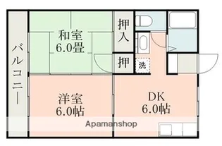 セジュールかんのかど B棟【2階】の間取り