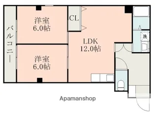 イモーレ荒田【3階】の間取り