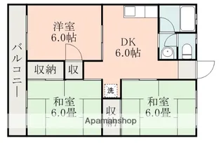 香枦園【202号室】の間取り