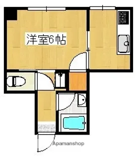 サザンウィンド甲突【401号室】の間取り