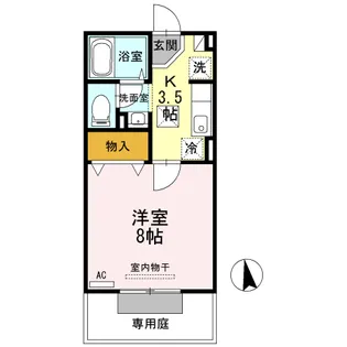 モナリエプライズ A棟【1階】の間取り